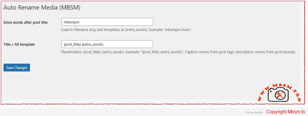 Auto Rename Media using Post Title mbsmpro